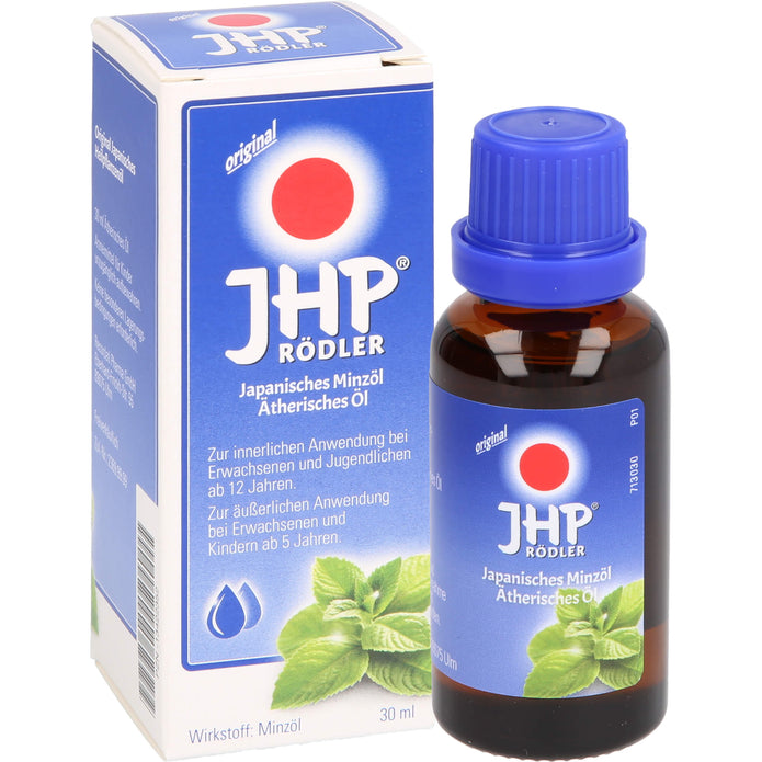 JHP Rödler Japanese Peppermint Oil for headache and congestion, in a 30ml bottle