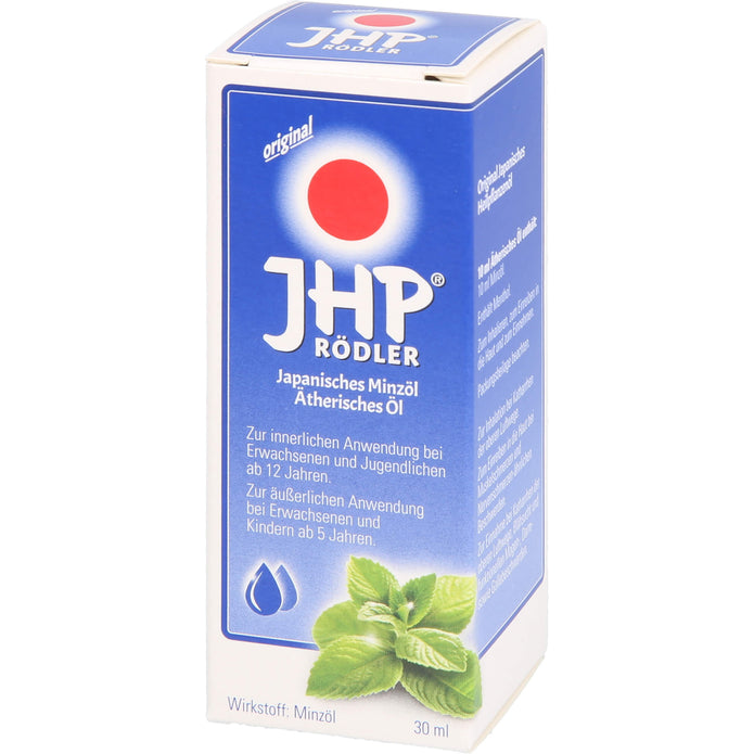 JHP Rödler Japanese Peppermint Oil for headache and congestion, in a 30ml bottle