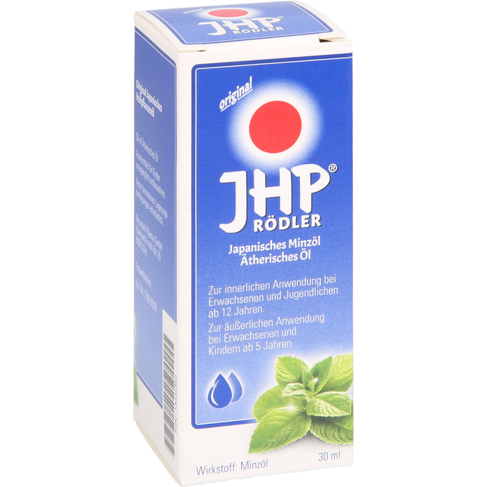 JHP Rödler Japanese Peppermint Oil for headache and congestion, in a 30ml bottle