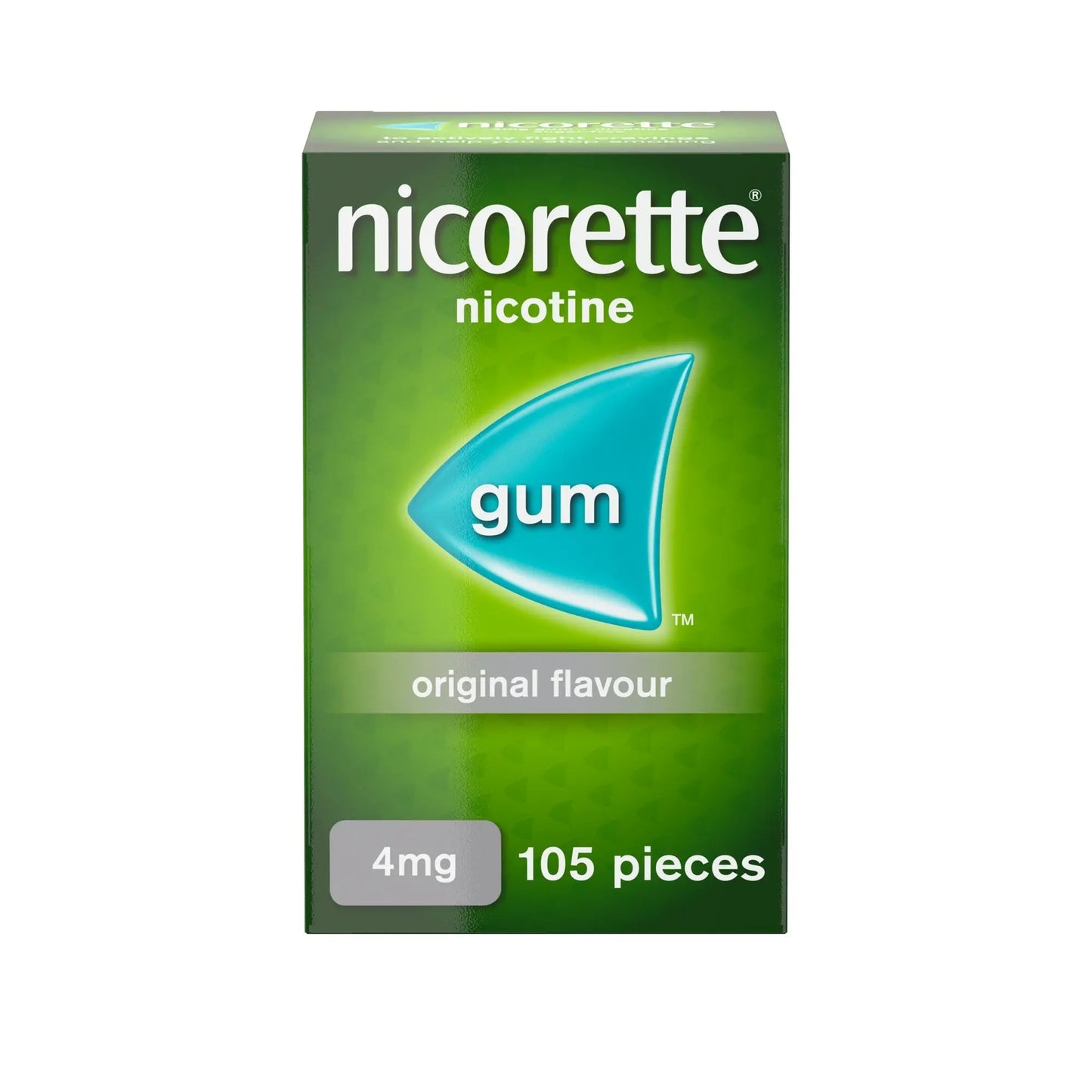Nicorette Original Flavour Gum 4 MG, 105 Pieces