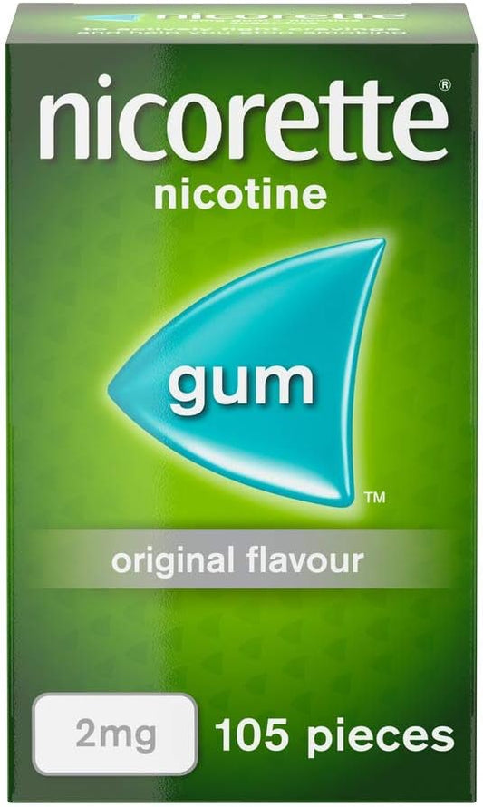 Nicorette Icy White Gum 2mg, 105 Pieces