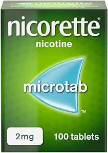 Nicorette Microtab Nicotine Tablets – 2mg, 100 Tablets – Quit Smoking Aid