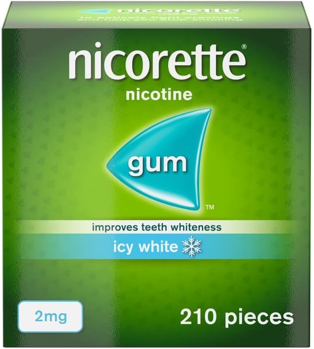 Nicorette Icy White Gum 2mg, 210 Pieces