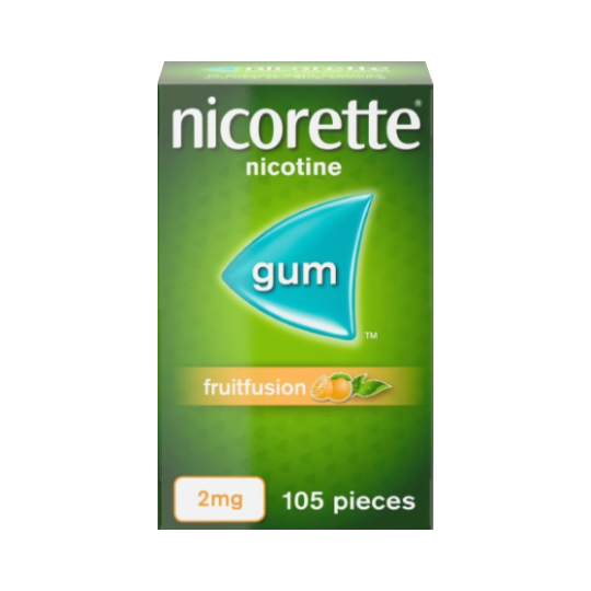 Nicorette Gum Fruit Fusion 2mg, 105 Pieces