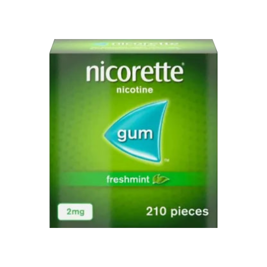 Nicorette FreshMint Gum 2 mg, 210 Pieces