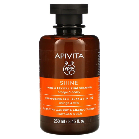 Apivitiva - Radiant Glow Shine & Revitalizing Shampoo with Orange & Honey Essence, 8.45 fl oz (250 ml)