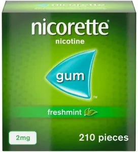 Nicorette FreshMint Gum 2 mg, 210 Pieces