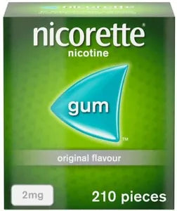 Nicorette Original Flavour Gum 2MG, 210 Pieces